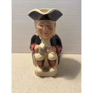 Vintage Toby Jug BY Tony wood Staffordshire England Marked 6.5 “ L/S Philpot